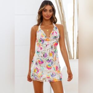 Hello Molly Multicolor Sequin Mini Dress